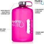 NatureWorks HydroMATE 1 Gallon Motivational Water Bottle with Times to Drink for the Day BPA Free Reusable Big Water Bottle with Handle 1 Gallon Water Bottles with Time Marker 128 oz - Image 3