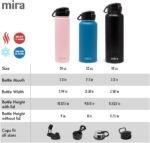 MIRA 32 oz Insulated Water Bottle - Stainless Steel Thermo with One-Touch Quick-Open Spout - Double Wall Hot & Cold (24Hr Cold/12Hr Hot) - Black - Image 4