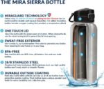 MIRA 32 oz Insulated Water Bottle - Stainless Steel Thermo with One-Touch Quick-Open Spout - Double Wall Hot & Cold (24Hr Cold/12Hr Hot) - Black - Image 6