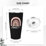 Wisedeal Auntie 20oz Stainless Steel Vacuum Insulated Tumbler with Lid - Leakproof Coffee Mug, Mothers Day Christmas Birthday Gifts for Women Grandma Mom Aunt (Black) - Image 4