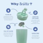Bruetta Classic Collection Travel Tea Tumbler - Wide Mouth, Double Insulation, Zero Waste - Periwinkle - Image 4
