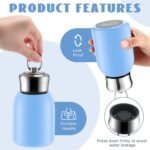 Mifoci 1 Pcs 10oz Mini Water Bottles Stainless Steel Slim Insulated Thermal for Hot Cold Drink Small Vacuum Blue Portable Water Bottle for Women Gifts Travel Camping Hiking - Image 5