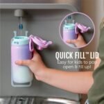 Ello Kids Pop & Fill 12oz Toddler Water Bottle with Quick Fill Lid, Double-Wall Vacuum Insulated Stainless Steel, Leak Proof, BPA Free, Sip & Chug, For School, Lunchboxes, Preppy Cherries - Image 4
