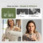 White Prime Mate Thermos 1.2L – Stainless Steel Double Wall Vacuum Bottle with Precision Spout & Handle, Large Insulated Water Bottle for Yerba Mate - Image 3