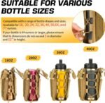 Molle Water Bottle Holder, Water Bottle Pouch Attachment for Backpack, Adjustable Multi-Purpose Tactical Bag for 16 24 32 40 64 oz Adapted to Vest Belt - Image 4