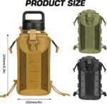 Molle Water Bottle Holder, Water Bottle Pouch Attachment for Backpack, Adjustable Multi-Purpose Tactical Bag for 16 24 32 40 64 oz Adapted to Vest Belt - Image 5