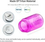 AceCamp 12oz Small Water Bottle 2 Pack with Straw for Kids and Adults BPA Free Tritan Sports Fitness Bottle Leak-Proof Durable Pink 2pcs - Image 4