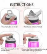 AceCamp 12oz Small Water Bottle 2 Pack with Straw for Kids and Adults BPA Free Tritan Sports Fitness Bottle Leak-Proof Durable Pink 2pcs - Image 6