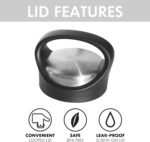 OGGI Freestyle Stainless Steel Insulated Water Bottle- Double Wall Vacuum Insulated, Travel Thermos, 23oz(680ml), Red - Image 5