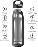 OGGI Freestyle Stainless Steel Insulated Water Bottle- Double Wall Vacuum Insulated, Travel Thermos, 23oz(680ml), Red - Image 6