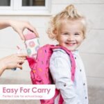 SANDJEST Donut Kids Water Bottle With Straw Lid 12oz Insulated Stainless Steel, Sprinkle Travel Tumbler, Gifts for Girls, Birthday, Christmas, Back To School - Image 5