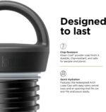 Klean Kanteen Rise Classic Insulated Water Bottle - Keep Drinks Cold for 65 Hours - Stainless Steel - Insulated Water Bottle - Leak & Sweat-Proof - Arch Loop Cap - 20 oz - Black - Image 5