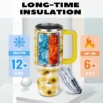 RHONGE Sunflower Tumbler For Women, 30 Oz Sunflower Christian Stainless Steel Tumbler, Christmas Gifts For Women Mom Sister Best Friends, Christian Bible Coffee Insulated Cup - Image 3