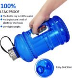 Vaupan Half Gallon Big Water Bottle, 2.2L/73 OZ Large Leak Proof Sports Jug with Handle,Huge BPA Free PETG Plastic Wide Mouth Drinking Container Flask for Fitness Gym Biking Outdoor - Image 4
