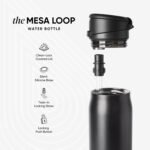 Simple Modern Mesa Loop Water Bottle with Covered Straw and Handle | 24oz Cup Holder Friendly Insulated Stainless Steel Bottles for Travel, Sports and School | Pink Champagne - Image 4