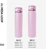 Simple Modern Mesa Loop Water Bottle with Covered Straw and Handle | 24oz Cup Holder Friendly Insulated Stainless Steel Bottles for Travel, Sports and School | Pink Champagne - Image 7