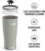 THERMOS ICON SERIES, Stainless Steel Tumbler with Slide Lock, 24 Ounce, River Rock - Image 4