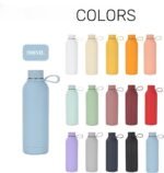 FAMKX Stainless Steel Double wall Insulated Narrow Mouth Sports Water Bottle With Handle, Cola Shape Vacuum flask(Pink) - Image 3