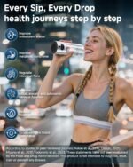 Hydrogen Water Bottle - 5000 PPB in 8 Minutes, Cyclic Mode for 8 Hours, Self Clean, Aluminum & Glass, 360ml Capacity, for Travel, Sports, Office, Home (Silver, 12Oz) - Image 3