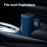 40 oz Insulated Tumbler with Handle,Flip Straw,Lid & Rubber Base Stainless Steel Water Bottle - Leak Proof Vacuum Insulated Mug BPA Free Reusable Travel Cup Gifts for Women/Men (Darkblue 40oz) - Image 6