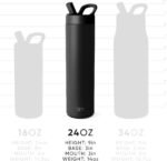 Simple Modern Water Bottle with Straw lid | Insulated Stainless Steel Thermos | Reusable Travel Water Bottles for Gym & Sports | Leak Proof & BPA Free | 24oz, Graphite - Image 5