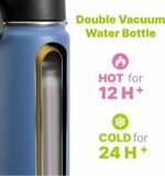 Mollcity 12 oz Small Water Bottle with Straw Lid-Stainless Steel Vacuum Insulated Sports Water Bottle for Kids School-Reusable | BPA Free (Royal Blue) - Image 4