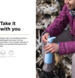 Klean Kanteen 18 oz Classic Water Bottle with Flip Seal Sport Cap & Straw - 100% Leakproof Spout & Cap - Durable, BPA-Free & Stainless Steel Material - Easy-Sip Water Bottle - Clear Sky - Image 4