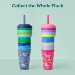 REDUCE GoGo's Kids Portable Tumbler Cups with Lids and Spill-Proof Straws - 5 Pack of Stackable 12 oz Tumblers with Twist-On Lids - Easy Storage, Dishwasher Safe - Scavenger Boy Set - Image 5