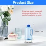 Cyrank Large Water Bottle, 1l Water Jug with Handle Clear Sport Bottle Reusable Plastic Leak Proof Jug for Fitness Outdoor Sports Camping, 7.5x3.9 In - Image 3