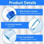 Cyrank Large Water Bottle, 1l Water Jug with Handle Clear Sport Bottle Reusable Plastic Leak Proof Jug for Fitness Outdoor Sports Camping, 7.5x3.9 In - Image 5