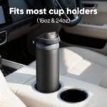 ENCOOL Leakproof Insulated Water Bottle with Straw Dual-Sip Water Bottle Bag-Safe Design for Work, Commute & Gym – Keeps Drinks Cold All Day, 40 oz, Misty Grey - Image 4