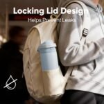 ENCOOL Leakproof Insulated Water Bottle with Straw Dual-Sip Water Bottle Bag-Safe Design for Work, Commute & Gym – Keeps Drinks Cold All Day, 40 oz, Misty Grey - Image 5