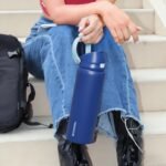 ENCOOL Leakproof Insulated Water Bottle with Straw Dual-Sip Water Bottle Bag-Safe Design for Work, Commute & Gym – Keeps Drinks Cold All Day, 40 oz, Misty Grey - Image 7