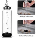 Glass Olive Oil Dispenser Bottle Shatterproof and Leakproof with Stainless Steel Spouts High Temperature Resistant 17oz Cooking Oil and Vinegar Cruet Dispenser - Image 4
