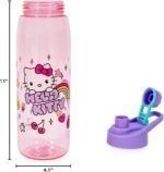 Sanrio Hello Kitty Rainbow Treats and Stars 28-Ounce Water Bottle with Lid | BPA-Free Plastic Sports Jug With Leakproof Screw-Top Lid | Hydration For Outdoor Activities, Gym Fitness | Cute Gifts - Image 5