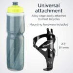 Schwinn Reflective Insulated Water Bottle with Holder for Bicycle, 26 oz, BPA-Free, Dual-Stage Nozzle, Easy Squeeze, Cage Easily Mounts to Bike, Night Visibility, Bike Water Bottle Holder Combo - Image 3