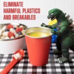 Stainless Steel Kids Cups - Set of 8 Rainbow Colored Metal Cups for Children and Toddlers, Premium 10 oz Drinking Glasses in Fun Colors, BPA Free, Unbreakable (Rainbow (8 Pack)) - Image 3