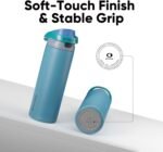 ENCOOL Leakproof Insulated Water Bottle with Straw Dual-Sip Water Bottle Bag-Safe Design for Work, Commute & Gym – Keeps Drinks Cold All Day, 40 oz, Teal Blue - Image 4