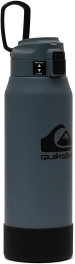 Quiksilver Redondo 32oz Double Wall Stainless Steel Water Bottle, Reusable Sports Bottle with Leak-Proof Lid, Non-Slip Rubber Base, Carrier Handle, insulated Tumblers, 24H Hot & Cold Beverage - Image 3