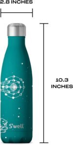 S'well Stainless Steel Water Bottle 17 ounces Celestial Green Triple Layered Vacuum Insulated Containers Keeps Drinks Cold for 36 Hours and Hot for 18 Perfect for On the Go - Image 3