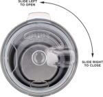 BUILT Double Walled Stainless Steel Tumbler Set with Replacement Lid, 2 Reusable Tritan Wire Straw Cleaning Brush in Gift Box, 1 Count (Pack of 1), Black, 30 fl.oz. - Image 3