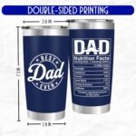 FUNITZ Tumbler For Dad Fathers Day - Best Dad Ever Tumbler - Daddy Birthday Gifts From Daughter, Son, Kids - Best Father Tumblers For New Father, Bonus Dad - Gifts For Papa Ideas 20oz Tumbler - Image 3