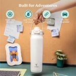 REDUCE Aura Vacuum Insulated 26 oz Water Bottle - Leak-Proof & Chug Spout for Quick Hydration - Keeps Drinks Cold for 30 Hours - Removable Handle for Travel or Gym - Soft Sit Base - Glacier - Image 3