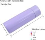 Small Water Bottle 4.4 Fl. Oz Mini Thermos Bottle Portable Water Bottles Cute Vacuum Insulated Leak Proof Water Flask Keeps Drink Cold and Hot for Women Coffee Tea Bag Bottles - Image 6