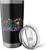 Wildflower Floral Clementine First Name Mother's Day Women Stainless Steel Insulated Tumbler - Image 6