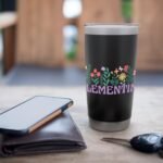 Wildflower Floral Clementine First Name Mother's Day Women Stainless Steel Insulated Tumbler - Image 8