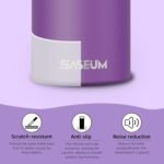 SASEUM Sport Water Bottle 32oz Stainless Steel Double Wall Vacuum Thermal Mug with Leak Proof Spout Lids, Wide Mouth Metal Insulated Water Jug for Gym and Travel（Purple） - Image 6
