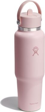 Hydro Flask Travel Water Bottle - Insulated Stainless Steel - Wide Straw Lid, Non Spill, Leakproof in 40 Oz Trillium Pink - Image 3