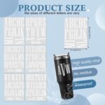 Humyoun 6 Pcs UV DTF Cup Wrap Letters Custom Transfer Letter Stickers Personalized Spring Vinyl Name Decal for Glass Cups Tumbler Laptop Water Bottle Car Notebooks - Image 3