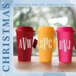 Humyoun 6 Pcs UV DTF Cup Wrap Letters Custom Transfer Letter Stickers Personalized Spring Vinyl Name Decal for Glass Cups Tumbler Laptop Water Bottle Car Notebooks - Image 5